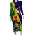 Manu'a Island and American Samoa Family Matching Long Sleeve Bodycon Dress and Hawaiian Shirt Rooster and Eagle Mascot