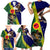 Manu'a Island and American Samoa Family Matching Short Sleeve Bodycon Dress and Hawaiian Shirt Rooster and Eagle Mascot