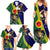 Manu'a Island and American Samoa Family Matching Summer Maxi Dress and Hawaiian Shirt Rooster and Eagle Mascot