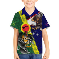 Manu'a Island and American Samoa Hawaiian Shirt Rooster and Eagle Mascot LT03 - Polynesian Pride