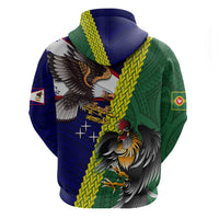 Manu'a Island and American Samoa Hoodie Rooster and Eagle Mascot