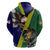 Manu'a Island and American Samoa Hoodie Rooster and Eagle Mascot