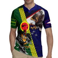 Manu'a Island and American Samoa Rugby Jersey Rooster and Eagle Mascot LT03 - Polynesian Pride