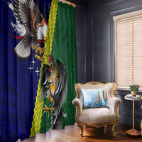 Manu'a Island and American Samoa Window Curtain Rooster and Eagle Mascot LT03 - Polynesian Pride