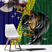 Manu'a Island and American Samoa Window Curtain Rooster and Eagle Mascot LT03 - Polynesian Pride