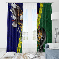Manu'a Island and American Samoa Window Curtain Rooster and Eagle Mascot LT03 - Polynesian Pride