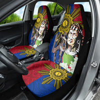 Philippines Lapu-Lapu Car Seat Cover Filipino Sun Tattoo With Yakan Pattern