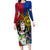 Philippines Lapu-Lapu Family Matching Long Sleeve Bodycon Dress and Hawaiian Shirt Filipino Sun Tattoo With Yakan Pattern