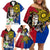 Philippines Lapu-Lapu Family Matching Off Shoulder Short Dress and Hawaiian Shirt Filipino Sun Tattoo With Yakan Pattern