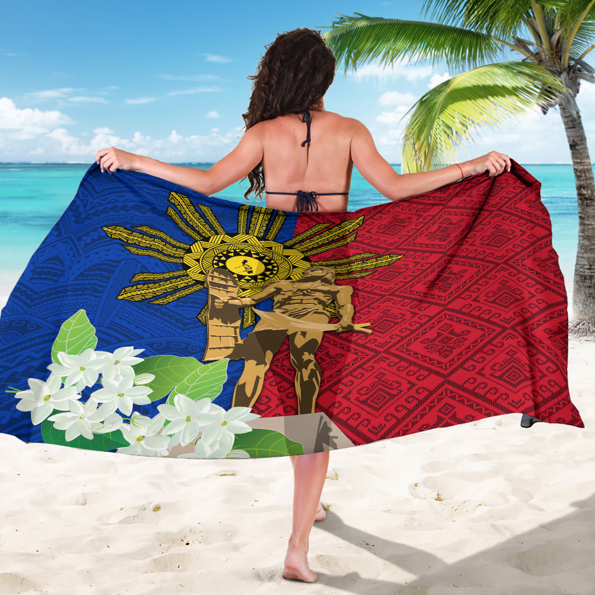 Philippines Lapu Lapu King Jasmine Flowers Sarong Filipino Sun Tattoo