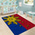 Philippines Sun Batok Tattoo Area Rug Polynesian and Yakan Pattern