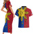 Philippines Sun Batok Tattoo Couples Matching Short Sleeve Bodycon Dress and Hawaiian Shirt Polynesian and Yakan Pattern