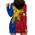 Philippines Sun Batok Tattoo Hoodie Dress Polynesian and Yakan Pattern