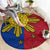 Philippines Sun Batok Tattoo Round Carpet Polynesian and Yakan Pattern