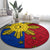 Philippines Sun Batok Tattoo Round Carpet Polynesian and Yakan Pattern