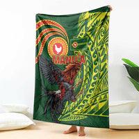 Proud of Manu'a Islands Blanket Rooster and Polynesian Art Wing Style