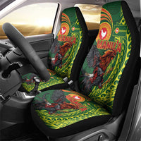 Proud of Manu'a Islands Car Seat Cover Rooster and Polynesian Art Wing Style