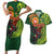 Proud of Manu'a Islands Couples Matching Short Sleeve Bodycon Dress and Hawaiian Shirt Rooster and Polynesian Art Wing Style