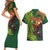 Proud of Manu'a Islands Couples Matching Short Sleeve Bodycon Dress and Hawaiian Shirt Rooster and Polynesian Art Wing Style