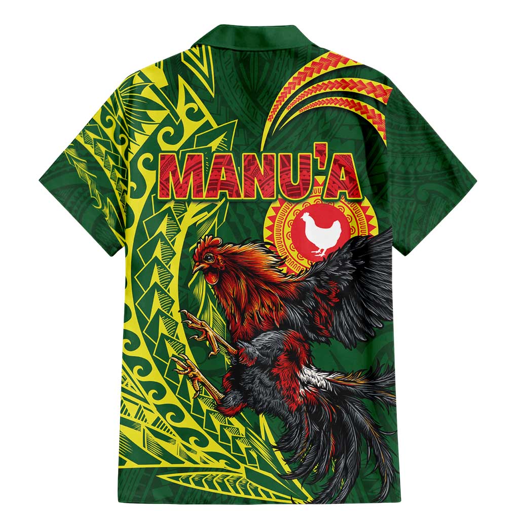 Proud of Manu'a Islands Family Matching Mermaid Dress and Hawaiian Shirt Rooster and Polynesian Art Wing Style