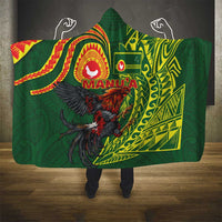 Proud of Manu'a Islands Hooded Blanket Rooster and Polynesian Art Wing Style LT03 - Polynesian Pride