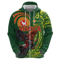 Proud of Manu'a Islands Hoodie Rooster and Polynesian Art Wing Style