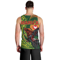 Proud of Manu'a Islands Men Tank Top Rooster and Polynesian Art Wing Style LT03 - Polynesian Pride