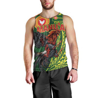 Proud of Manu'a Islands Men Tank Top Rooster and Polynesian Art Wing Style LT03 - Polynesian Pride