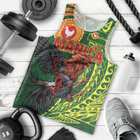 Proud of Manu'a Islands Men Tank Top Rooster and Polynesian Art Wing Style LT03 - Polynesian Pride