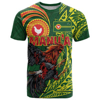 Proud of Manu'a Islands T Shirt Rooster and Polynesian Art Wing Style