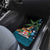 Fiji Day Car Mats Palm Tree With Plumeria Tapa Tribal Pattern