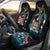 Fiji Day Car Seat Cover Palm Tree With Plumeria Tapa Tribal Pattern