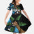 Fiji Day Family Matching Mermaid Dress and Hawaiian Shirt Palm Tree With Plumeria Tapa Tribal Pattern