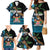 Fiji Day Family Matching Mermaid Dress and Hawaiian Shirt Palm Tree With Plumeria Tapa Tribal Pattern