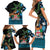 Fiji Day Family Matching Short Sleeve Bodycon Dress and Hawaiian Shirt Palm Tree With Plumeria Tapa Tribal Pattern