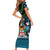 Fiji Day Family Matching Short Sleeve Bodycon Dress and Hawaiian Shirt Palm Tree With Plumeria Tapa Tribal Pattern