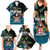 Fiji Day Family Matching Summer Maxi Dress and Hawaiian Shirt Palm Tree With Plumeria Tapa Tribal Pattern