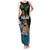 Fiji Day Family Matching Tank Maxi Dress and Hawaiian Shirt Palm Tree With Plumeria Tapa Tribal Pattern