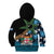 Fiji Day Kid Hoodie Palm Tree With Plumeria Tapa Tribal Pattern