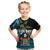 Fiji Day Kid T Shirt Palm Tree With Plumeria Tapa Tribal Pattern