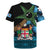 Fiji Day Rugby Jersey Palm Tree With Plumeria Tapa Tribal Pattern