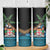 Fiji Day Skinny Tumbler Palm Tree With Plumeria Tapa Tribal Pattern