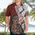 Maori Warrior Hawaiian Shirt Silver Fern New Zealand Map With Kowhaiwhai Pattern LT03 - Polynesian Pride