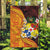 Tonga Culture Garden Flag Ngatu Pattern with Plumeria and Hibiscus