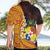 Tonga Culture Hawaiian Shirt Ngatu Pattern with Plumeria and Hibiscus