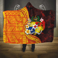 Tonga Culture Hooded Blanket Ngatu Pattern with Plumeria and Hibiscus LT03 - Polynesian Pride