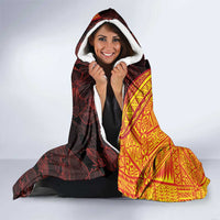 Tonga Culture Hooded Blanket Ngatu Pattern with Plumeria and Hibiscus LT03 - Polynesian Pride