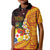 Tonga Culture Kid Polo Shirt Ngatu Pattern with Plumeria and Hibiscus