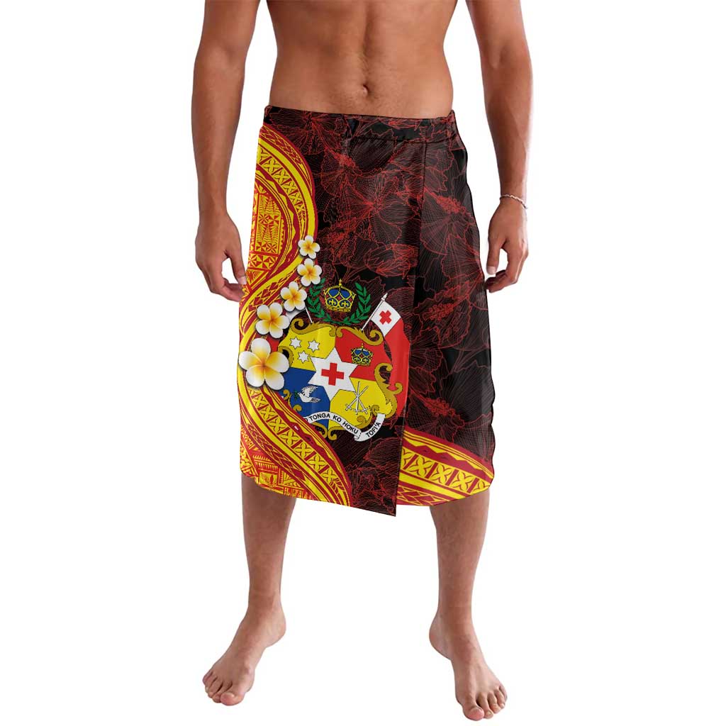 Tonga Culture Lavalava Ngatu Pattern with Plumeria and Hibiscus