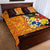 Tonga Culture Quilt Bed Set Ngatu Pattern with Plumeria and Hibiscus